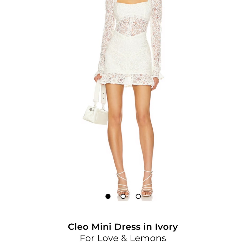For Love And Lemons White Lace Mini Dress
